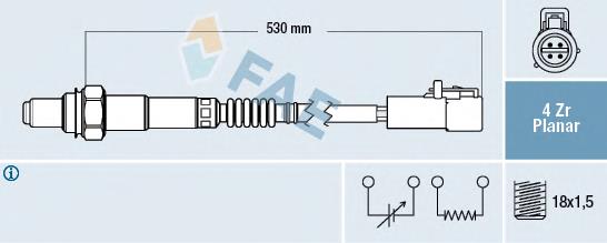 Лямбда-зонд, датчик кисню після каталізатора FAE 77256