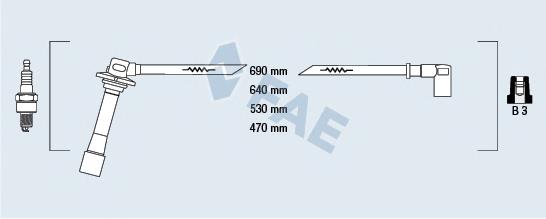 Купити 83641 FAE Провід високовольтні, комплект
