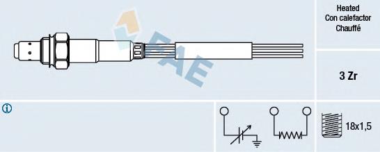 Лямбда датчик кисню FAE 77003 ціна, від 47.60 USD