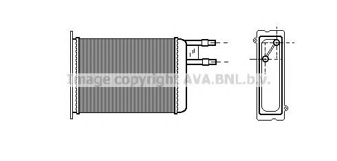 CN6128 AVA радіатор пічки (обігрівача)