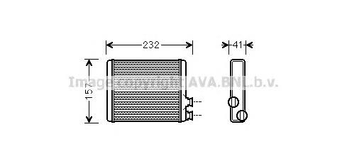 CN6286 AVA радіатор пічки (обігрівача)