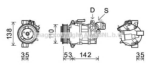 Компресор кондиціонера BWK393 AVA