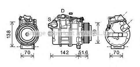 Компресор кондиціонера BWK427 AVA