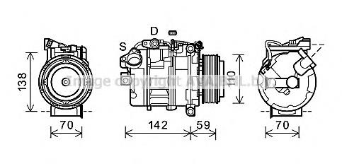 Компресор кондиціонера BWK418 AVA