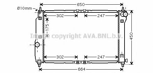 Радіатор охолодження AVA DW2067