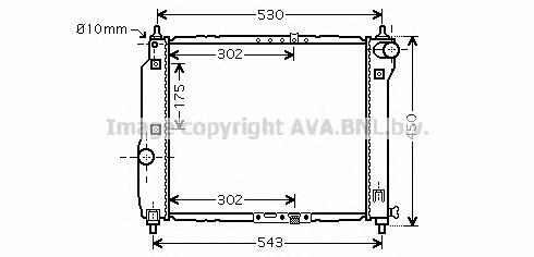 Купити DW2066 AVA Радіатор двигуна