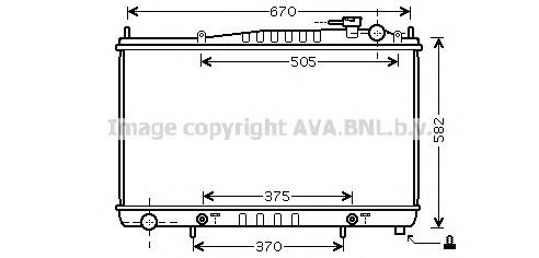 Радіатор охолодження двигуна DN2232 AVA