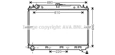 Радіатор охолодження двигуна DN2296 AVA