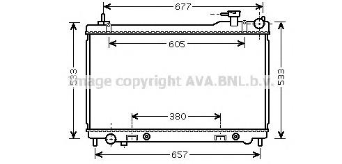 DN2304 AVA Радіатор охолодження двигуна