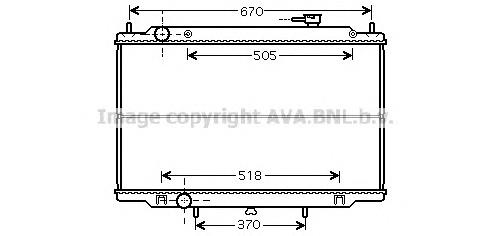 DN2302 AVA Радіатор охолодження двигуна