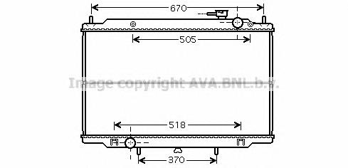 DN2266 AVA Радіатор охолодження двигуна