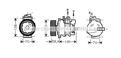 Компресор кондиціонера AIAK272 AVA