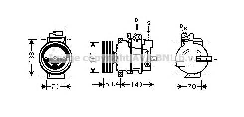 Компресор кондиціонера AIAK262 AVA