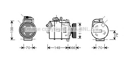 Компресор кондиціонера AIAK247 AVA