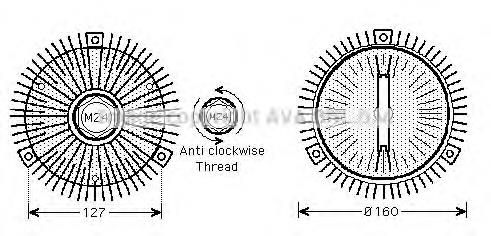 Вискомуфта вентилятора AIC286 AVA