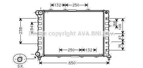 Радіатор основний AVA ALA2038 ціна, від 55.11 USD