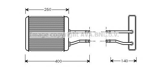 Радіатор пічки (обігрівача) AVA AL6073 ціна, від 36.97 USD