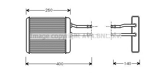 AL6072 AVA радіатор пічки (обігрівача)