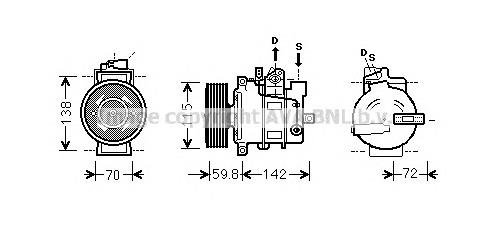 Компресор кондиціонера AIK343 AVA