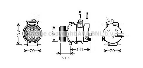 Компресор кондиціонера AIK287 AVA