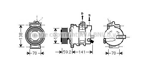 Компресор кондиціонера AIK329 AVA