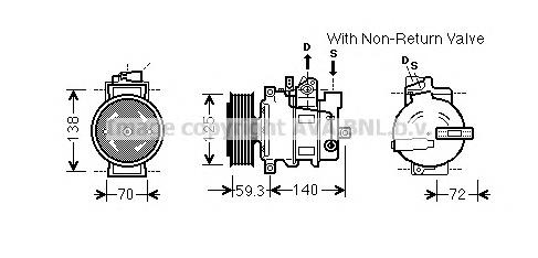 Компресор кондиціонера AIK330 AVA