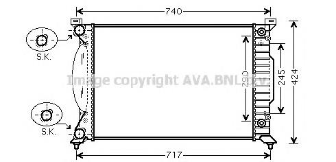AI2202 AVA Радіатор охолодження двигуна
