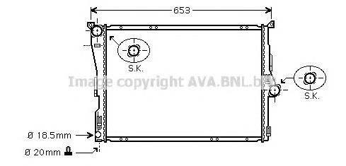 Купити BW2304 AVA Радіатор двигуна
