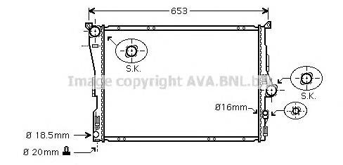 BW2343 AVA Радіатор охолодження двигуна