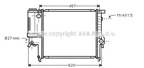 Радіатор охолодження AVA BW2124