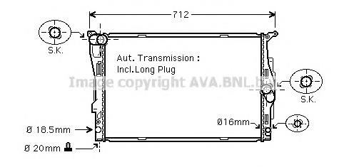 BWA2303 AVA Радіатор охолодження двигуна