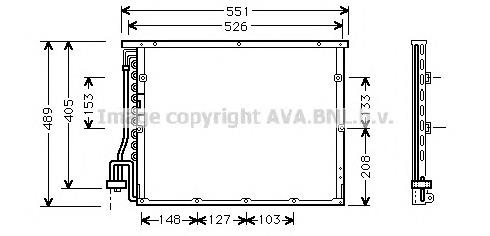 Радіатор охолодження кондиціонера AVA BW5148