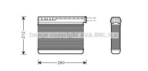 BW6166 AVA радіатор пічки (обігрівача)