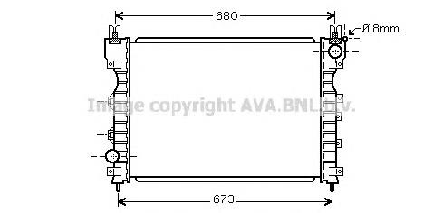 AU2174 AVA Радіатор охолодження двигуна