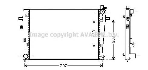 Радіатор охолодження AVA HY2204