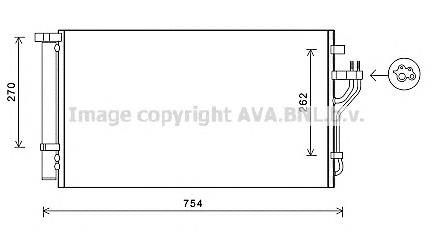 Радіатор кондиціонера HY5279 AVA