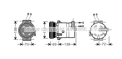 Компресор кондиціонера FTK334 AVA