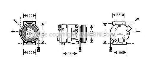 Компресор кондиціонера FTK050 AVA