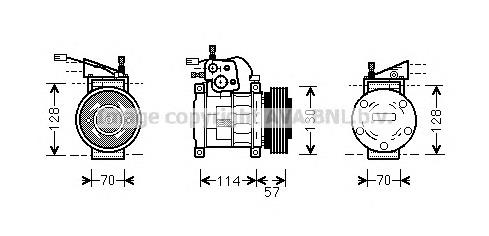 Компресор кондиціонера JEAK034 AVA