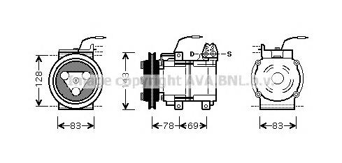  Компресор кондиціонера Hyundai Galloper 