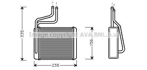 FD6286 AVA радіатор пічки (обігрівача)