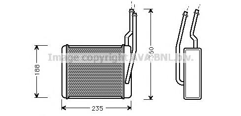 Радіатор пічки XS4H18476BB Ford