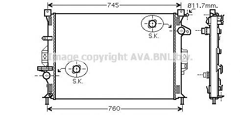 Радіатор основний AVA FDA2422 ціна, від 72.39 USD