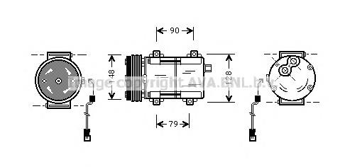 Компресор кондиціонера 5138698 Ford