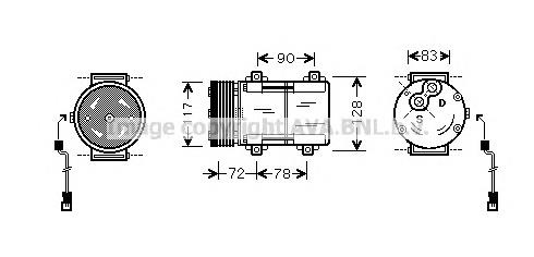 Компресор системи кондиціювання Ford 1416530 ціна, від 62.01 USD