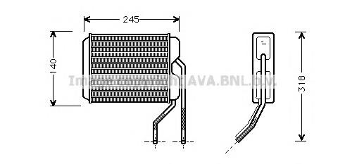 DWA6026 AVA радіатор пічки (обігрівача)