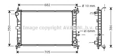 FD2264 AVA Радіатор охолодження двигуна
