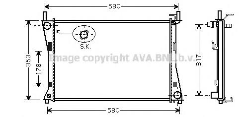 Радіатор основний AVA FD2325 ціна, від 63.45 USD