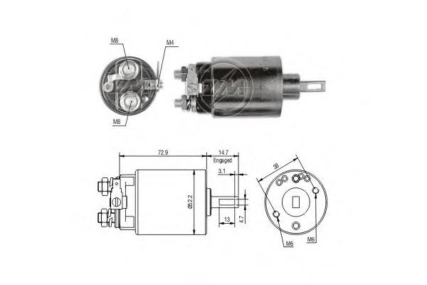 Реле втягуюче стартера ZM685 ERA