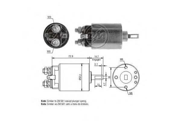 ZM680 ERA Тягове реле стартера